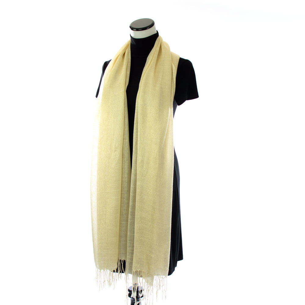 Ivory Scarf with Gold Shimmer