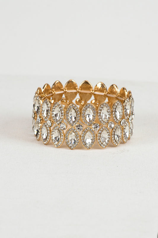 Marquise Crystal Leaf Bracelet
