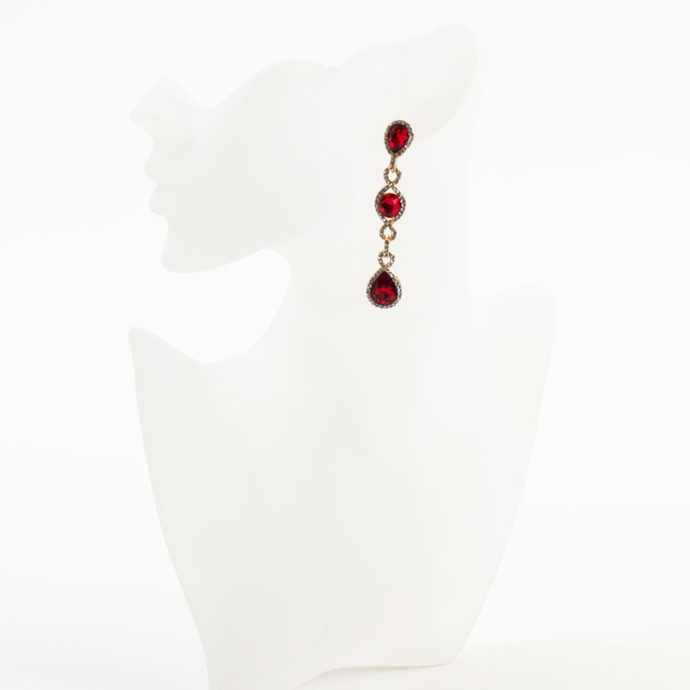 Red Crystal Earrings