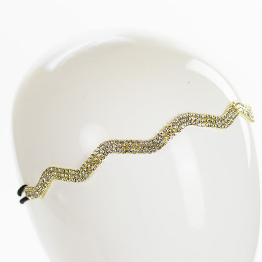 Rhinestone Wave Stretch Headband