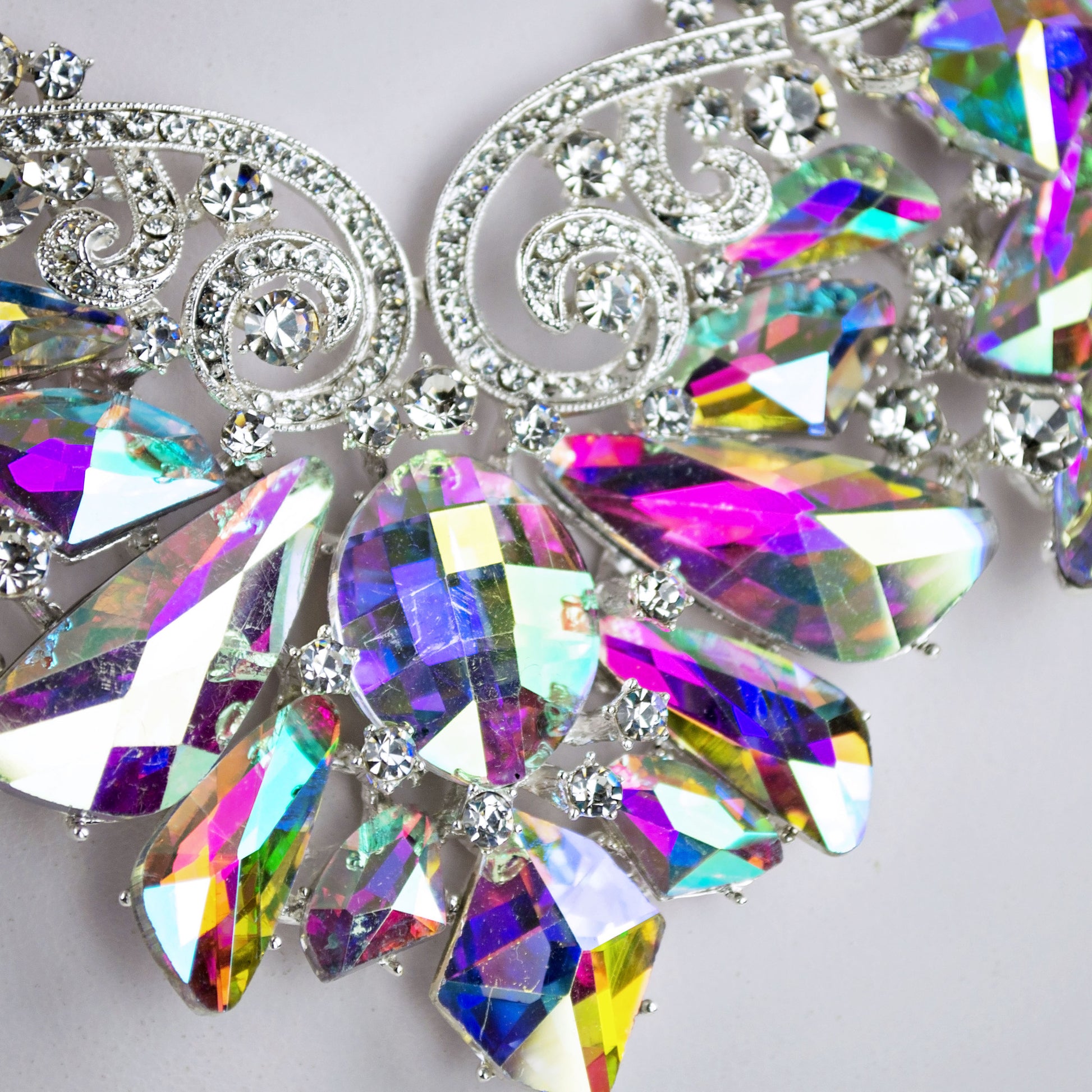Glass Crystal Formal Necklace Set